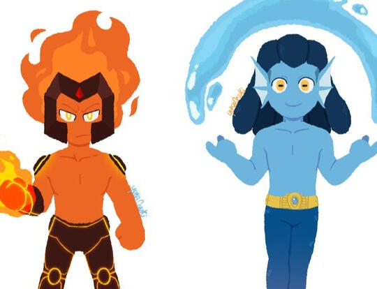 Original characters, simple illustration.