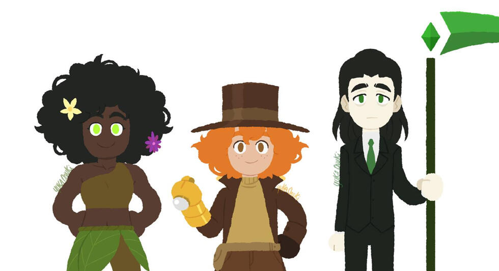 Original characters, simple illustration.